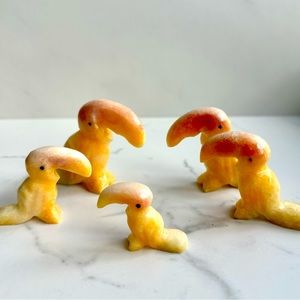 Alabaster Toucan Family Set of 5